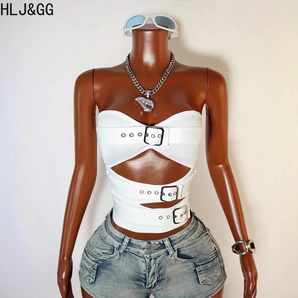 Retro American Denim Shorts Two Piece Sets Hollow Crop Top And Shorts