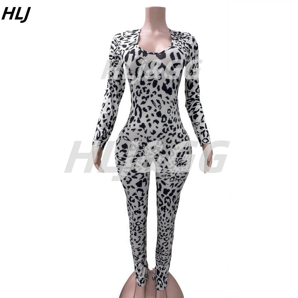 Backless Leopard Jumpsuit